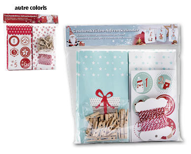 Calendrier de l'Avent en sachets cadeaux