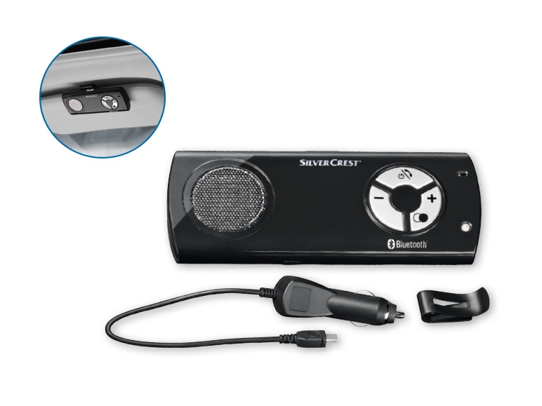 Silvercrest(R) Bluetooth(R) 3.0 Visor Hands-Free Set
