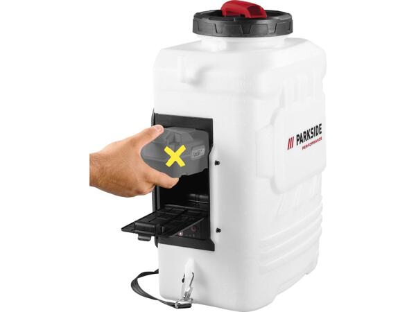 Cordless backpack pressure sprayer, 16L