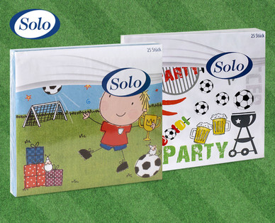 SOLO Servietten im Fußballdesign