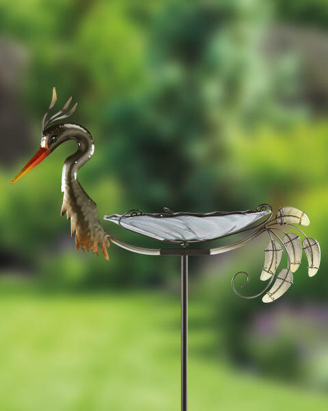 3D Birdbath Heron