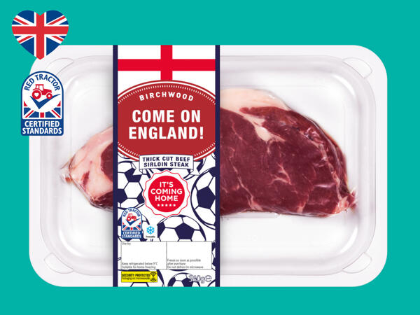 Birchwood ‘Come on England!' Thick Cut Sirloin Steak