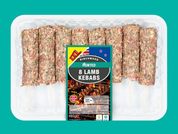 Birchwood 8 Minted Lamb Kebabs