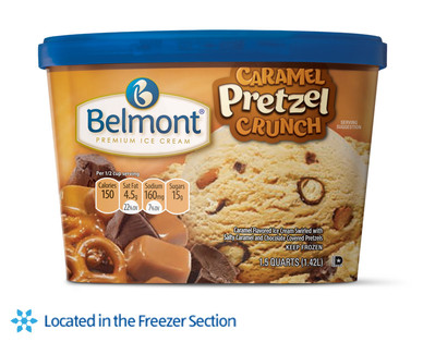 Belmont Caramel Pretzel Crunch or Apple Pie Ice Cream
