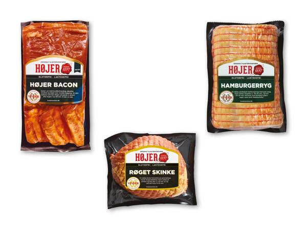 Røget skinke, bacon eller hamburgerryg