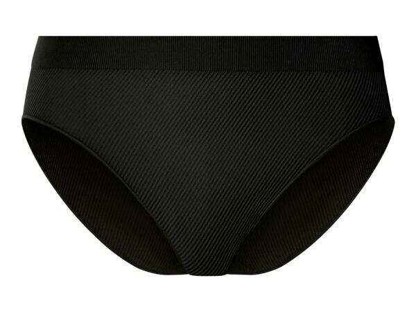 Black Esmara Ladies' Ribbed Briefs - 3 Pack