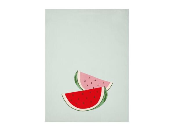 LIVARNO Tea Towels With Watermelon Design - 2 Pack