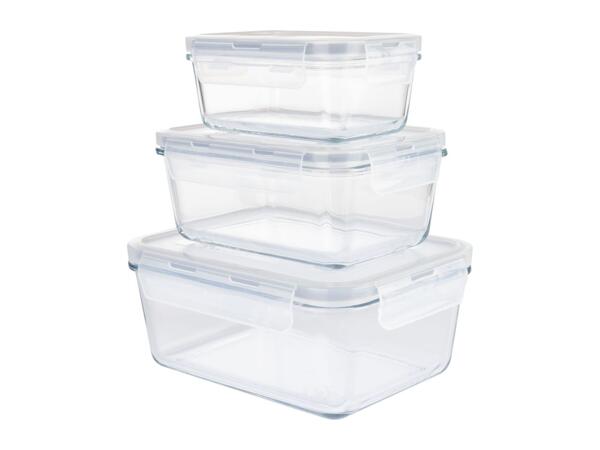 Ernesto Glass Food Storage Containers - 3 Piece Set
