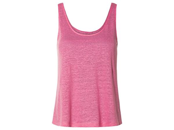 Ladies' Linen Vest Top