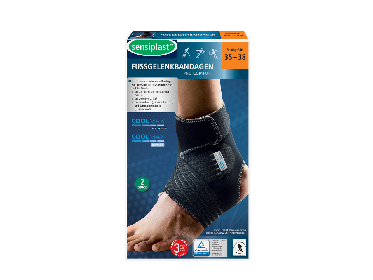 Fotledsbandage Pro Comfort, 2-pack1