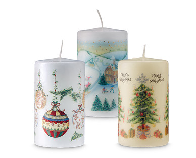 Pillar Candle with Decoration