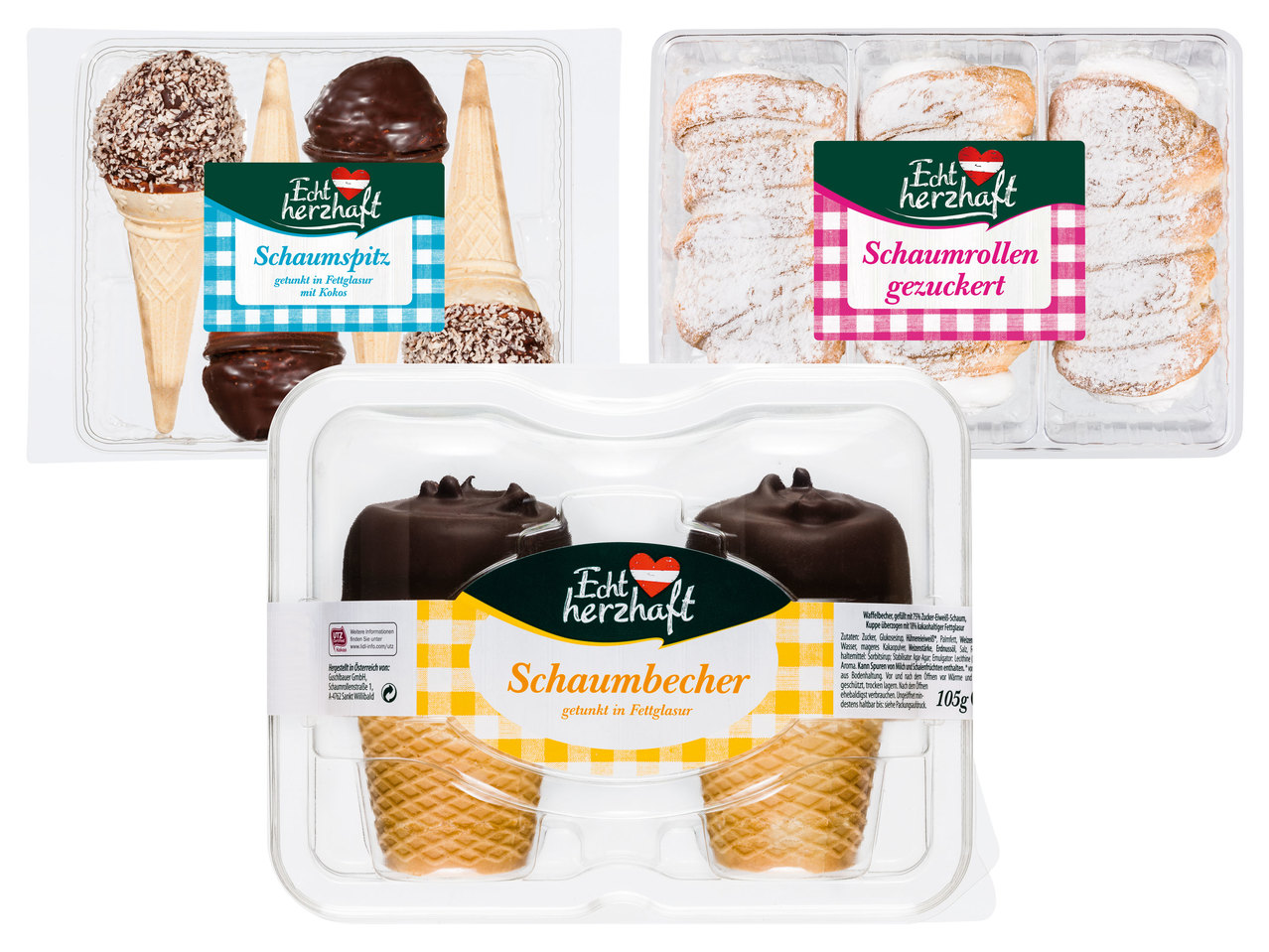 ECHT HERZHAFT Schaumspitz/Schaumrollen oder Schaumbecher