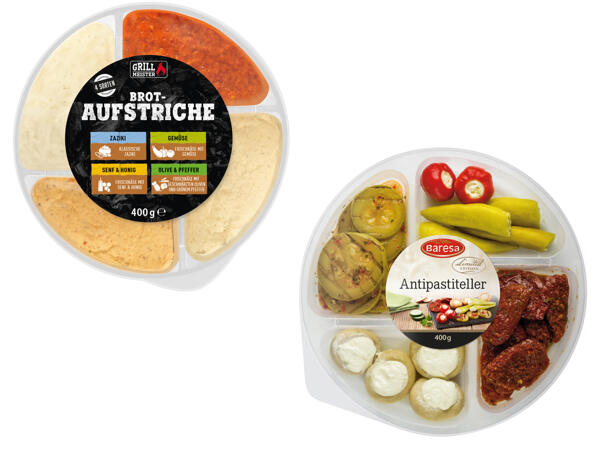 Baresa/Grillmeister Antipastiteller/Brotaufstriche