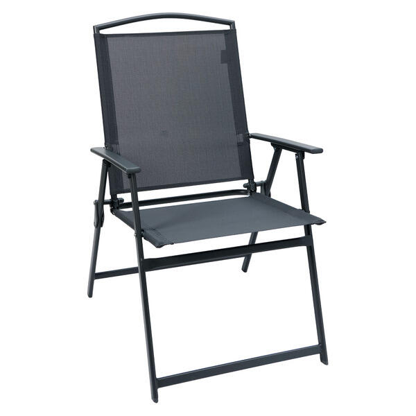 Belavi Gray Sling Folding Chair