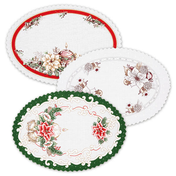 Deckchen rund 2er-Set / Deckchen oval
