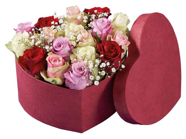 Rosen in Herzbox