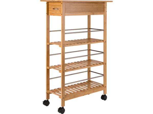 Bamboo kitchen trolley