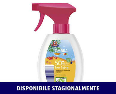 OMBRA SUN 
 PROTEZIONE SOLARE PER BAMBINI SPRAY SPF 50+