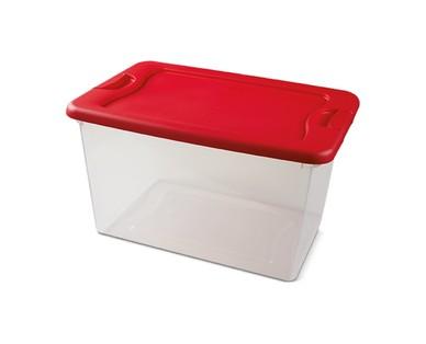 Easy Home 64 Qt Christmas Latching Box
