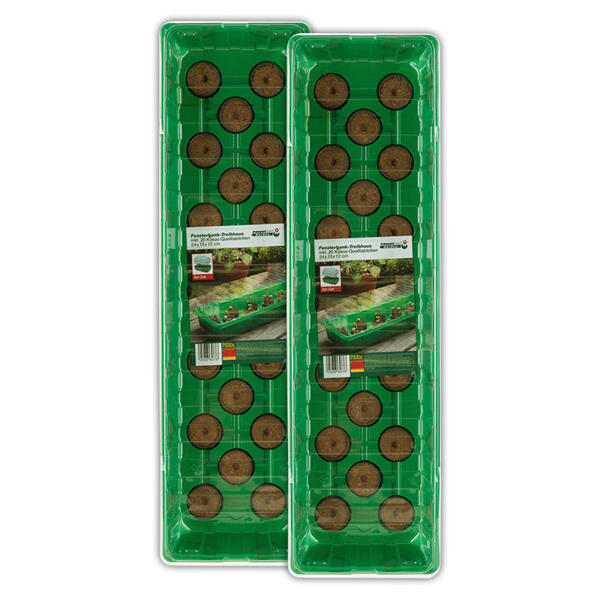 Fensterbank-Treibhaus 2er-Set