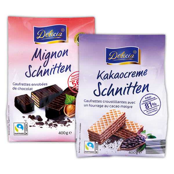Mignon-/ Kakaocreme Schnitten