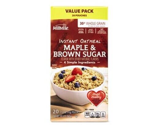 Millville 
 Bulk Instant Oatmeal Maple Brown Sugar or Variety Pack