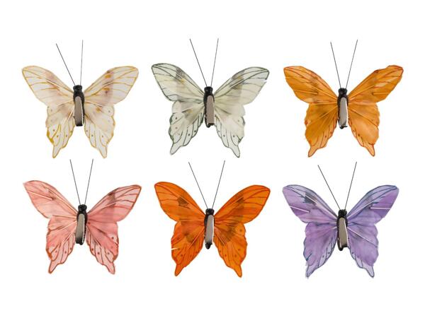 Livarno Home Butterflies Decorative Clips - 6 Pack
