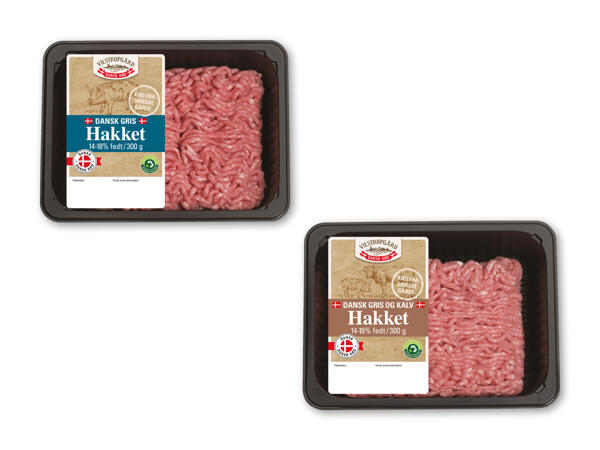 Dansk hakket gris eller gris og kalv