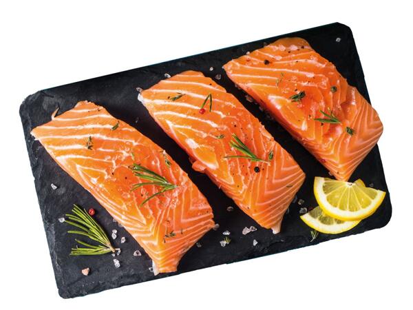 Frische Lachsfilet Portionen