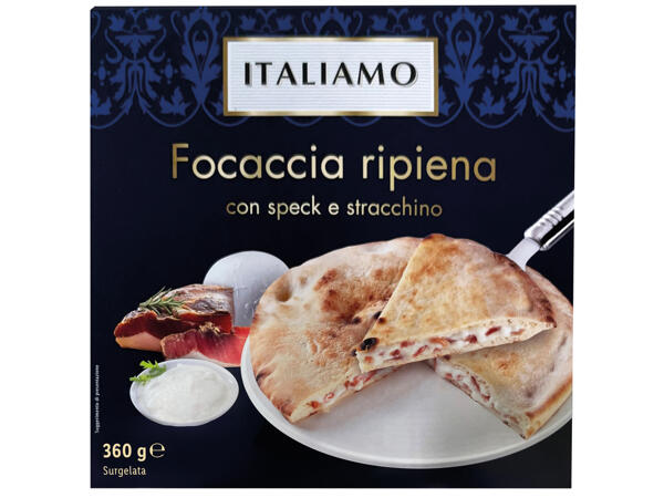 Focaccia with Speck and Stracchino