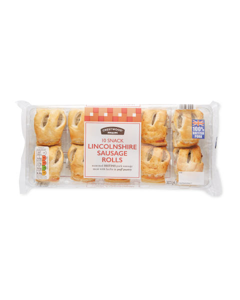 10 Snack Lincolnshire Sausage Rolls