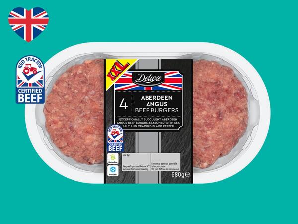 Deluxe 4 Aberdeen Angus Beef Burgers