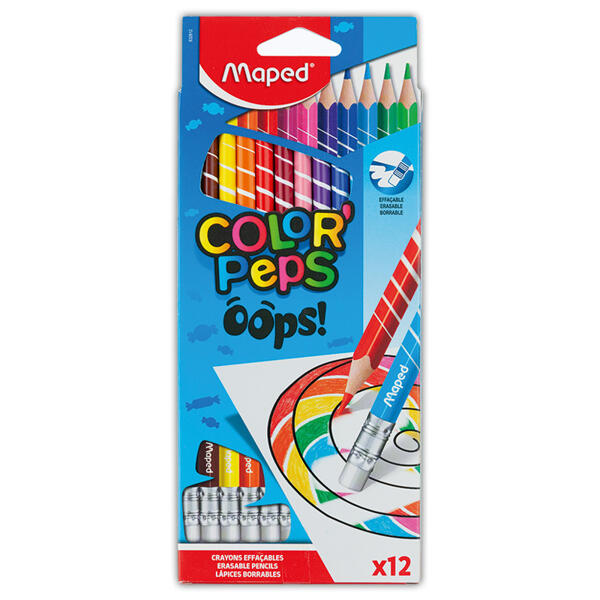 Radierbare Bunstifte COLOR'PEPS Oops! 12er-Set