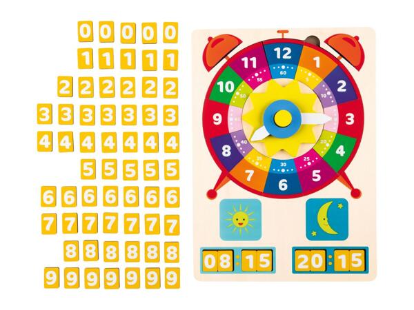 Playtive Wooden Telling the Time Puzzle - 87 Piece Set