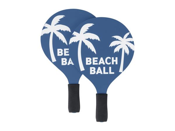 Crivit Blue Beach Bat & Ball Set