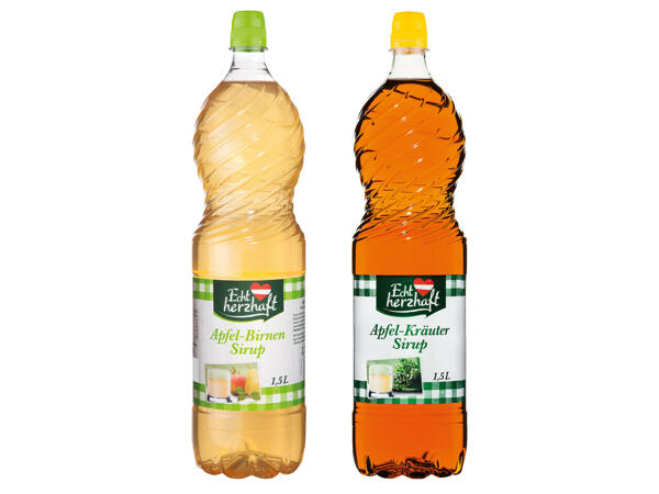 ECHT HERZHAFT Apfel-Birnen oder Apfel-Kräuter Sirup
