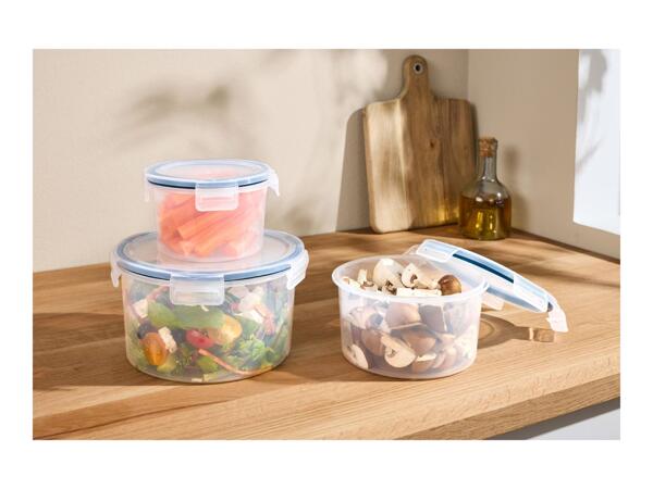 Silvercrest Round Food Storage Container Set - 3 Pieces