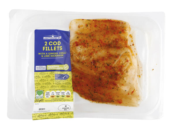Cod Fillets with Ginger Chilli and Lime