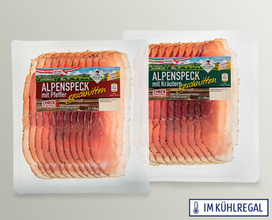 Alpenspeck, geschnitten