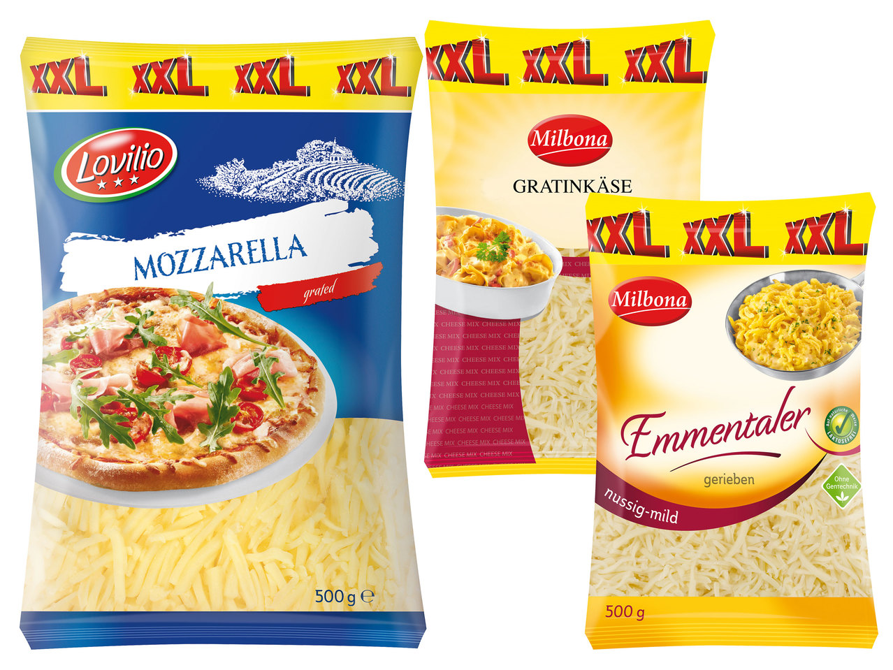 LOVILIO/MILBONA Käse gerieben