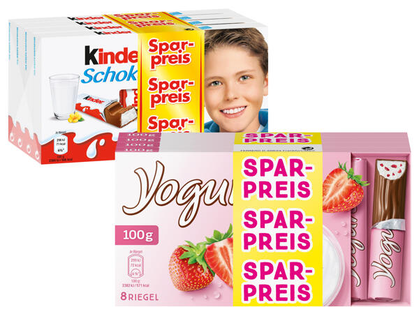 Kinder Schokolade oder Yogurette