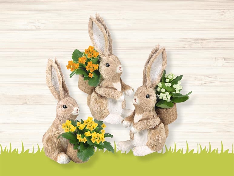 Lapin de Pâques avec fleurs (dès 23.3.)