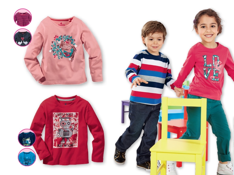Lupilu(R) Girls' or Boys' Long‑Sleeved Top