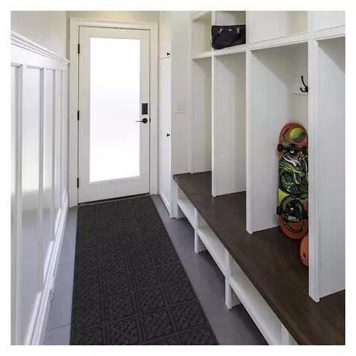 2' x 6' All Purpose Runner - Gray Lattice Squares