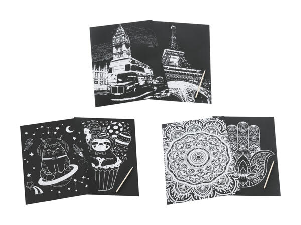 Set d'images à gratter, lot de 2