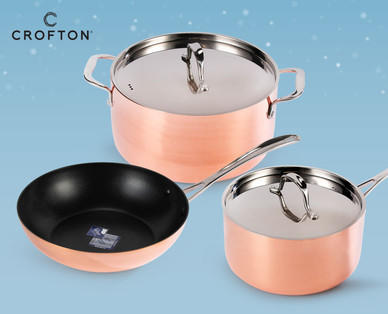 CROFTON Kupfertopf-Set, 3-teilig