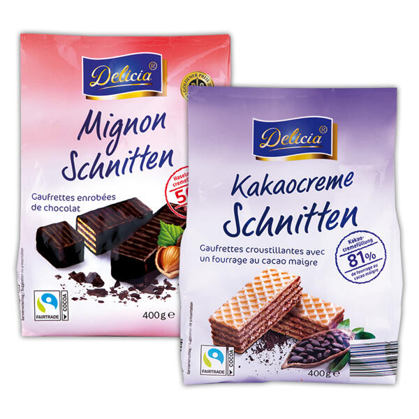 Mignon-/ Kakaocreme Schnitten