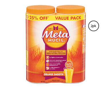 Metamucil Orange Fibre Powder Supplement 2pk/850g