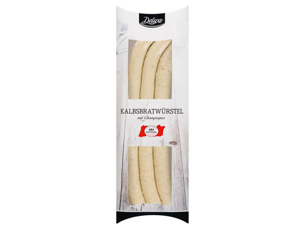 DELUXE Kalbsbratwürstel mit Champagner