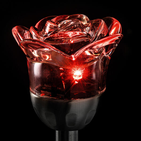 LED-Solar-Gartenstecker "Rose"